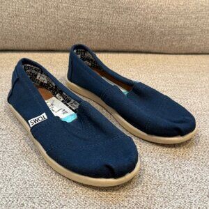 Toms Blue Slip-ons - Size 1